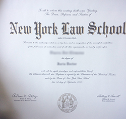补办纽约法学院法学博士文凭证书