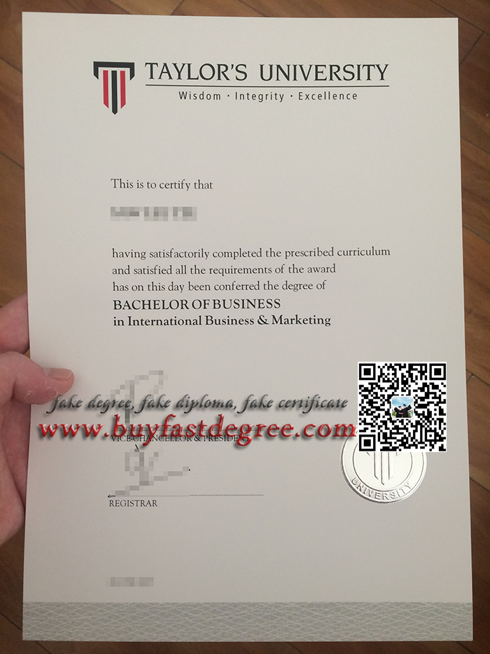 fake Taylor's University diploma, fake Taylor's University degree