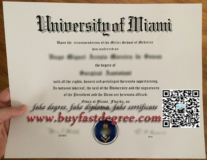 fake University of Miami diploma, University of Miami degree sample