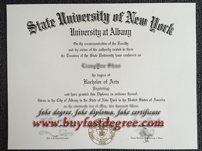 State University of New York at Albany diploma, State University of New York at Albany degree