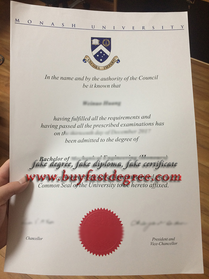 fake Monash University diploma, buy fake degree