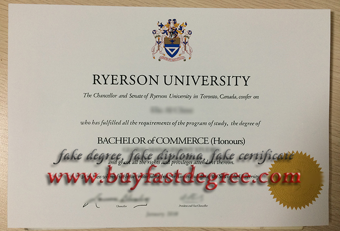buy Ryerson University fake diploma, fake degree