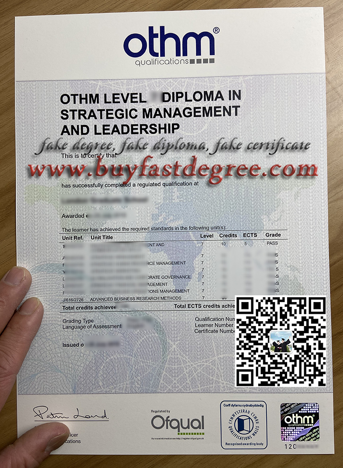What is the process of obtaining an OTHM diploma? Is it possible to buy fake OTHM Qualifications certificate?