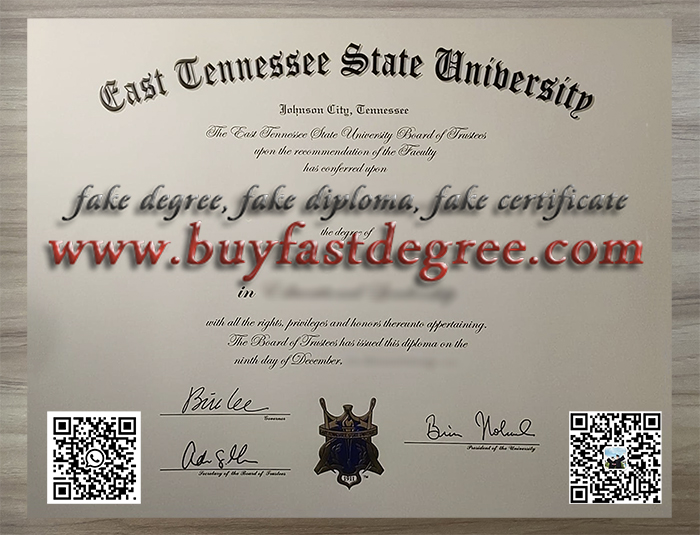 Purchase an East Tennessee State University diploma. ETSU degree.
