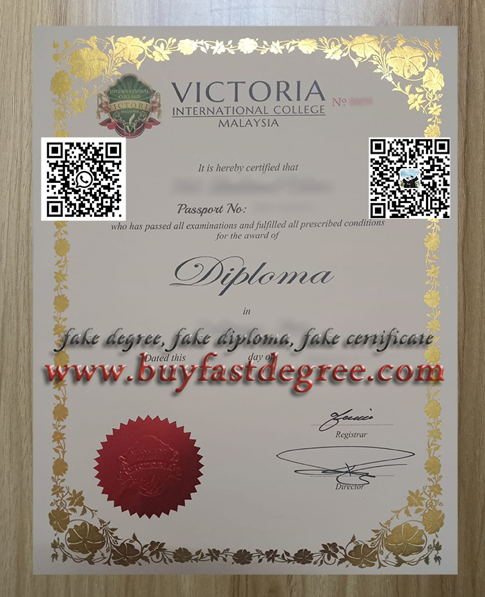 Buy a fake VIC diploma. Get a fake Victoria International College diploma.