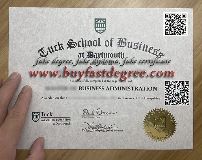 Tuck School of Business diploma