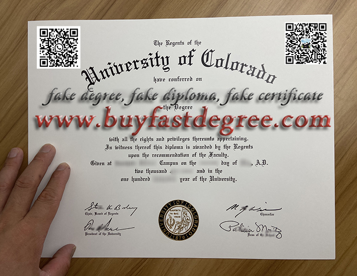 fake The University of Colorado degree
