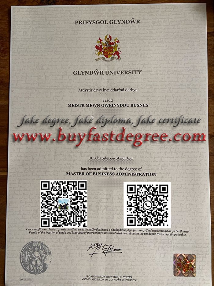 fake Wrexham Glyndŵr University diploma