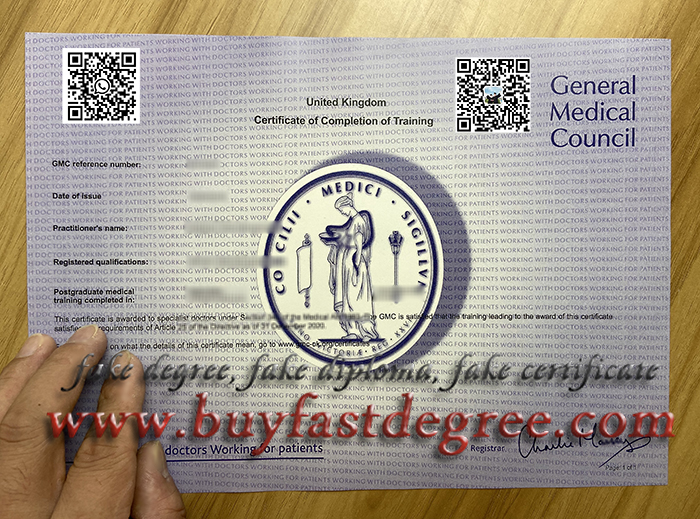 fake GMC certificate
