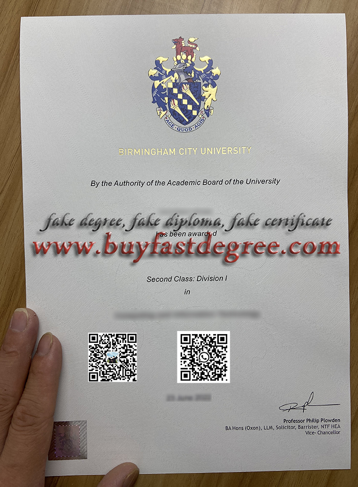 buy Birmingham City University diploma