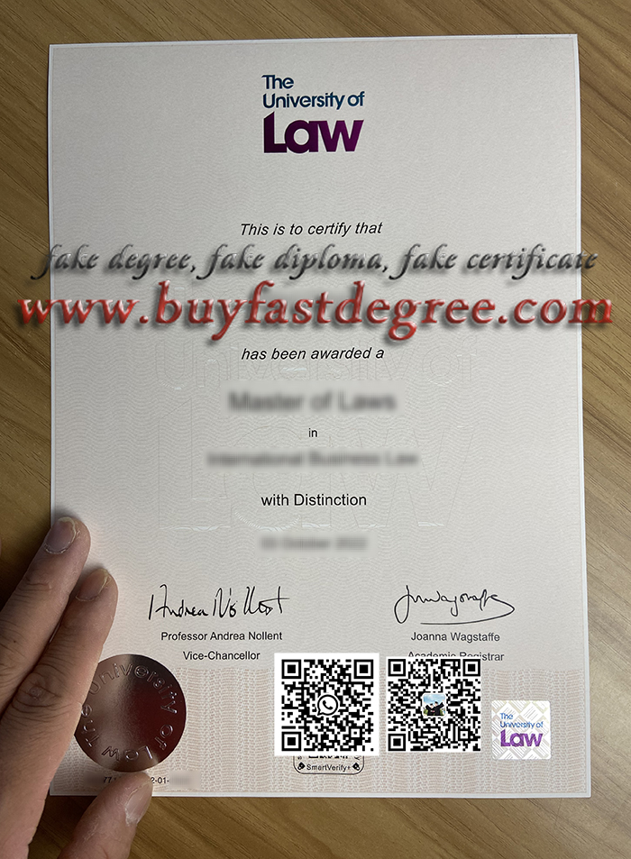 Fake University of Law diploma