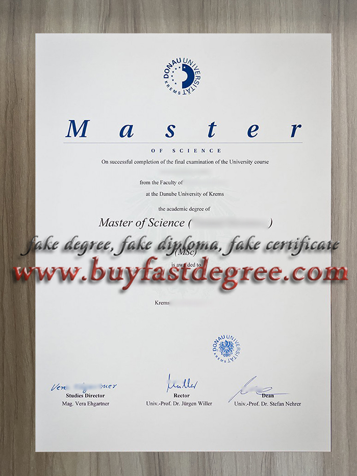 Universität für Weiterbildung Krems fake diploma