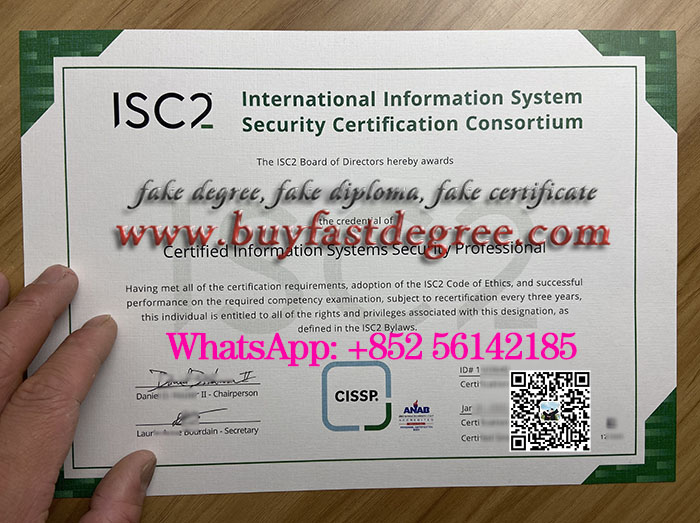 Buy a fake ISC2 certificate.