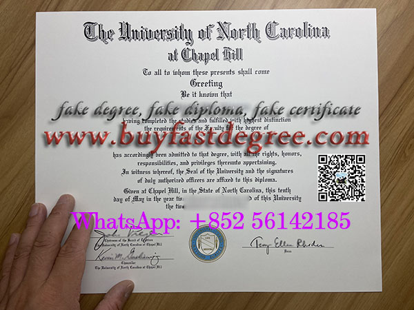 UNC Chapel Hill diploma, UNC Chapel Hill degree.
