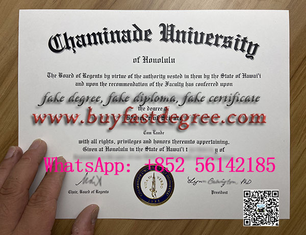 Chaminade University of Honolulu diploma